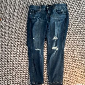 Torrid Distressed Ankle Length Denim Jeans